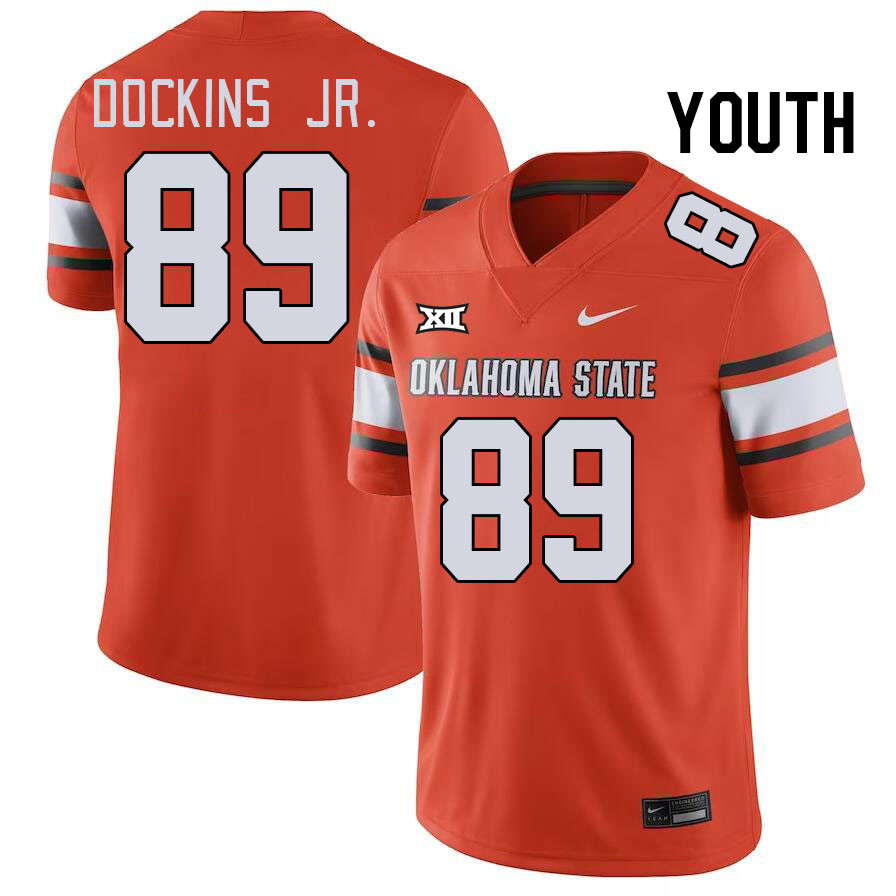 Youth #89 Marcus Dockins Jr. Oklahoma State Cowboys College Football Jerseys Stitched-Orange